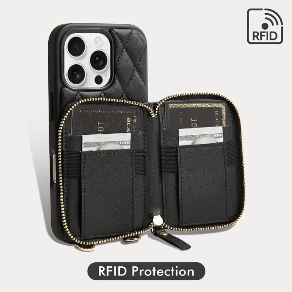 LAMEEKU iPhone 16 Pro Flip Wallet Case-8