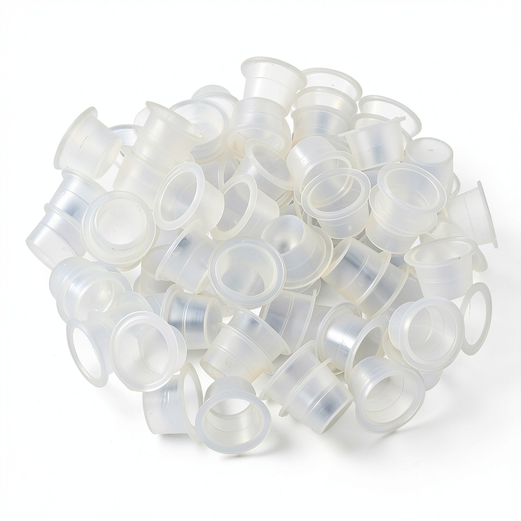 Tattoo ink cups in a box