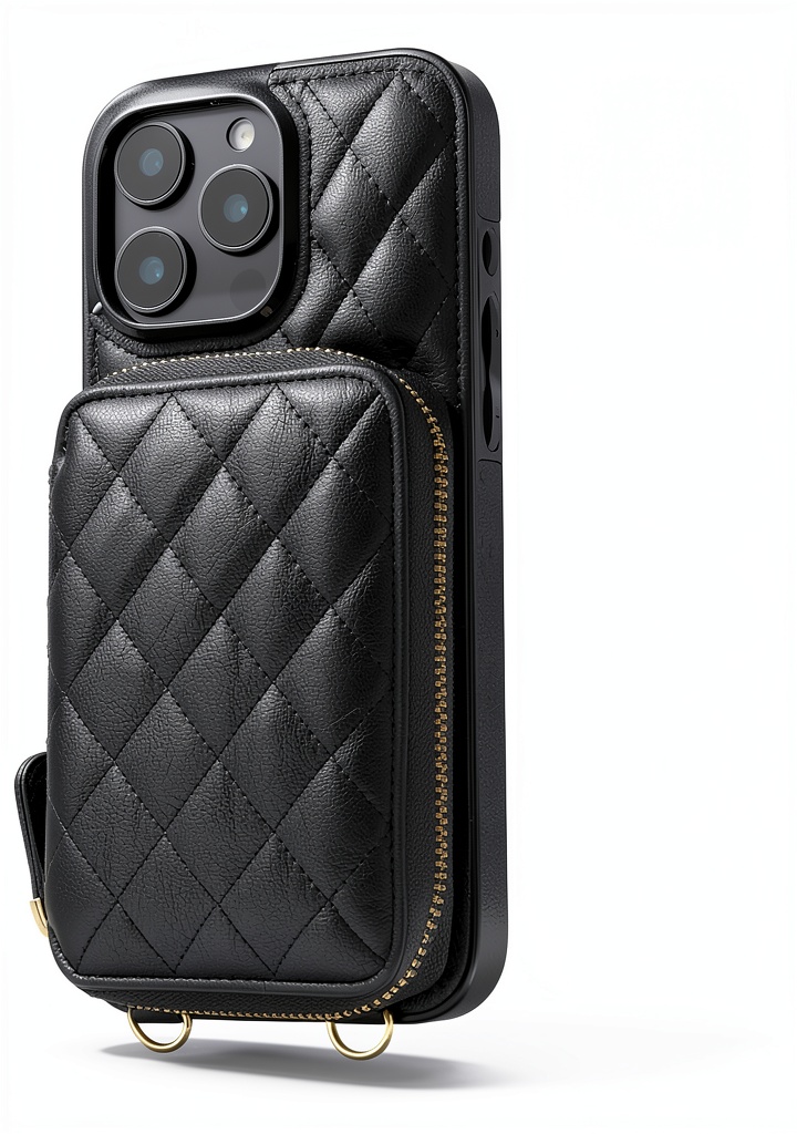 Bocasal iPhone 16 Pro Max Wallet Case being worn cross‑body on a city sidewalk