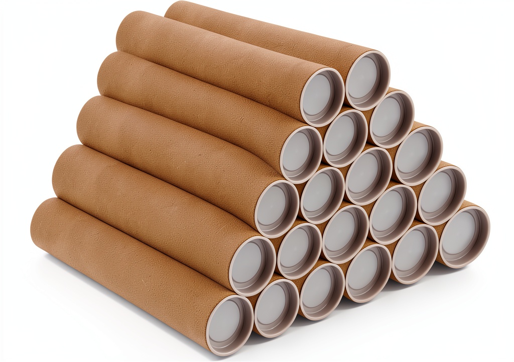 Installing EATHEATY Unfinished Mailing Tubes 20 Pack on a wooden desk