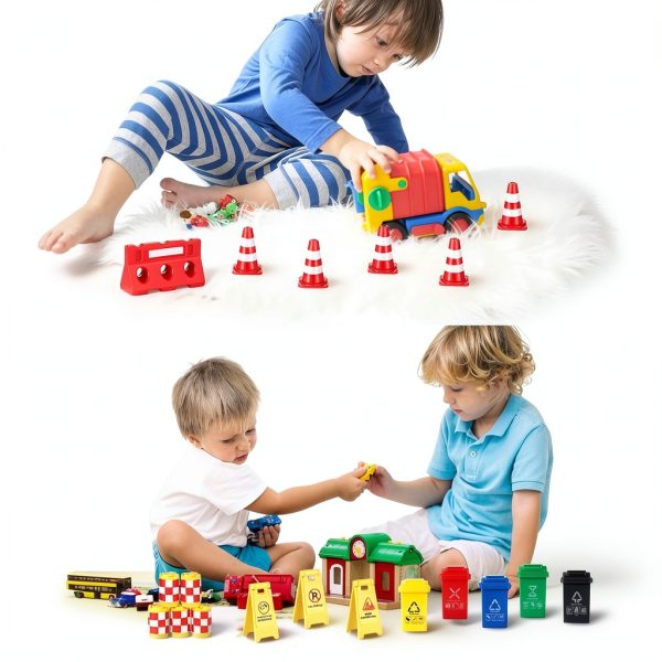 HyDren Mini Traffic Sign Set for Kids Plastic Toys-4