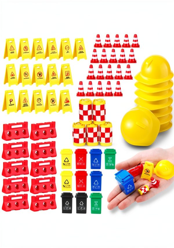 HyDren Mini Traffic Sign Set for Kids Plastic Toys-0