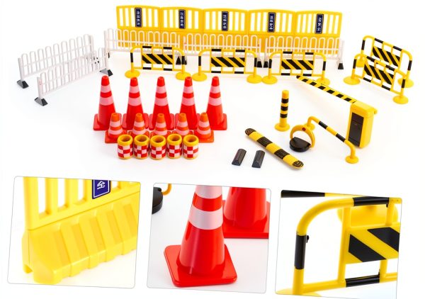 LALADEFIEE Plastic Traffic Sign Playset for Kids-4