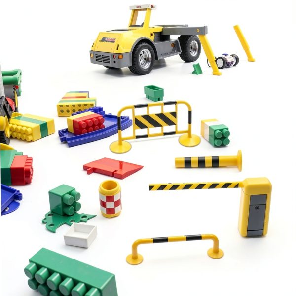 LALADEFIEE Plastic Traffic Sign Playset for Kids-5