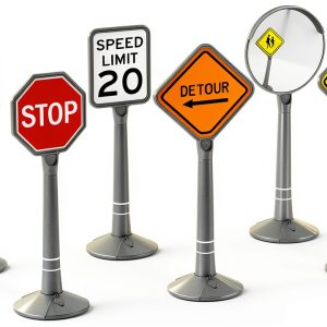 Kaplan TPU Traffic Sign Set for Kids Educational-0