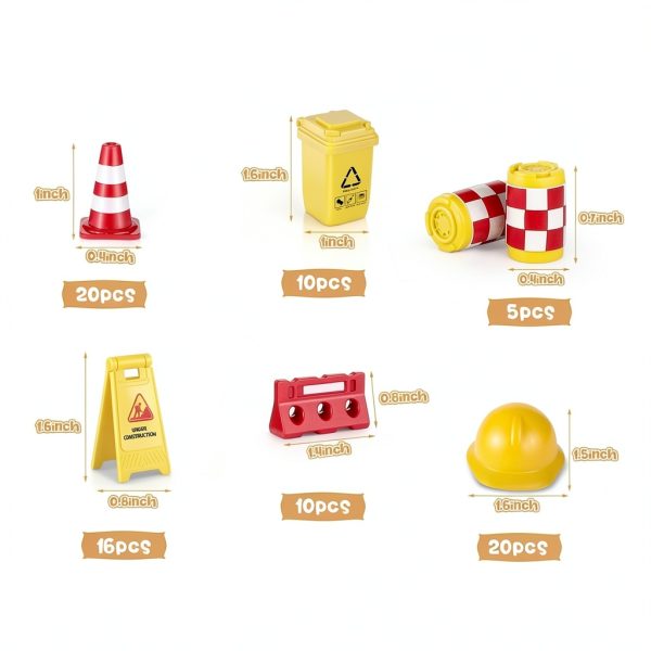 HyDren Mini Traffic Sign Set for Kids Plastic Toys-1