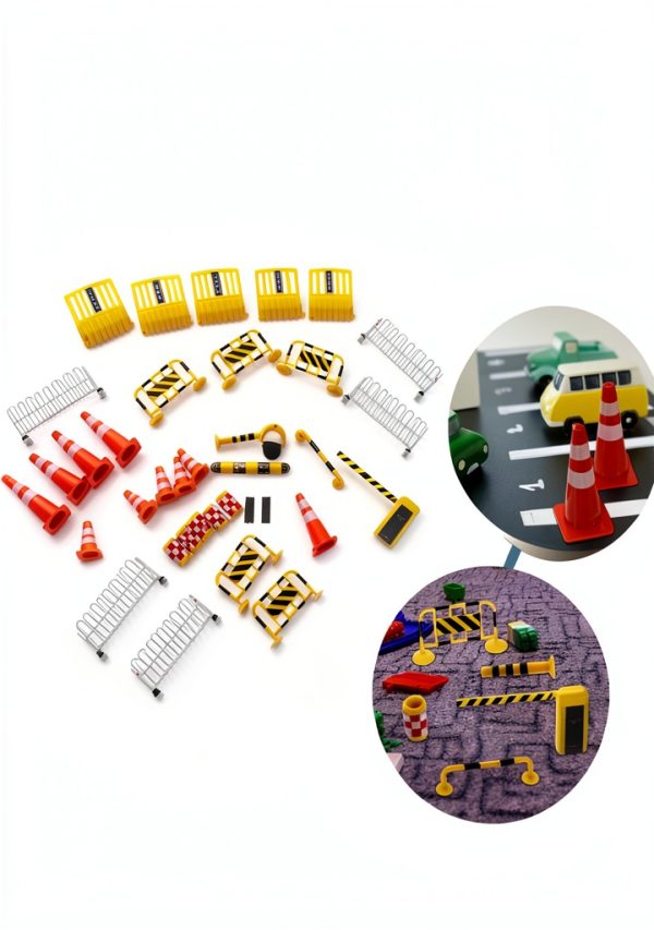 LALADEFIEE Plastic Traffic Sign Playset for Kids-2