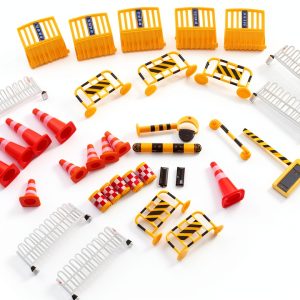 LALADEFIEE Plastic Traffic Sign Playset for Kids-0