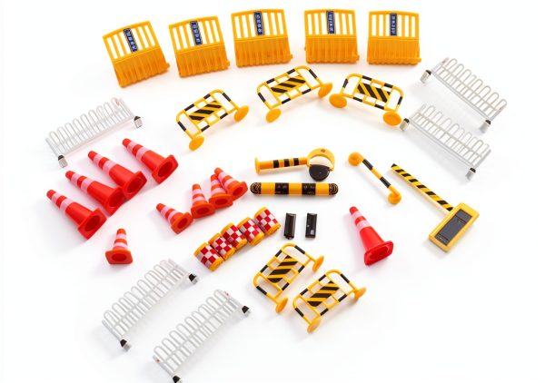 LALADEFIEE Plastic Traffic Sign Playset for Kids-0