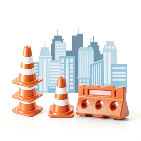 Mini Traffic Cones Veemoon Sturdy Plastic Kids Toy Set 30 Pieces-6