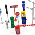 Traffic Sign Playset TOYANDONA Kids Road Sign Toy 8x1.5x1.5cm ABS Set-0