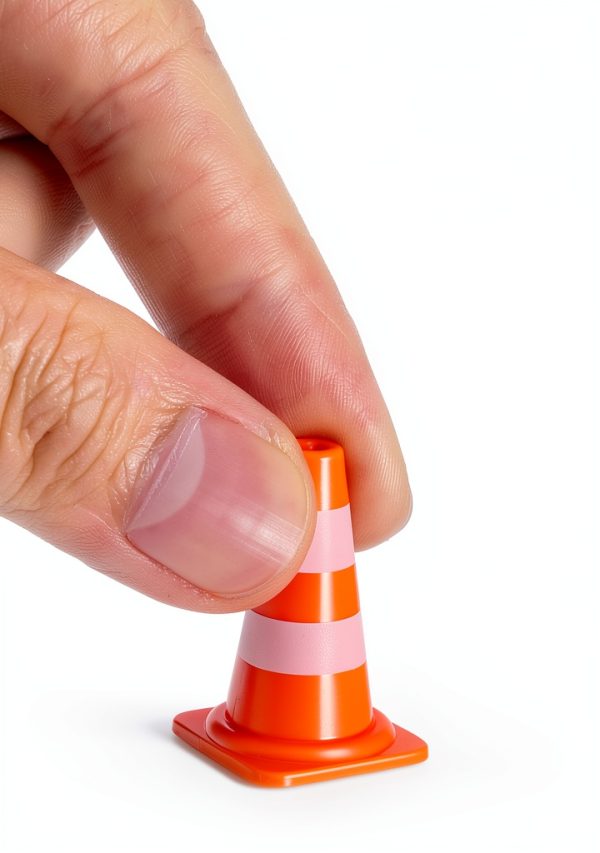 Mini Traffic Cones Set by VOSAREA 7 ABS Road Sign Toys for Kids-3