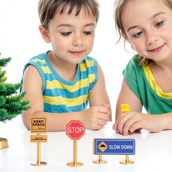 Kids Traffic Sign Toy by jarbins Compact Durable Plastic Road Sign-7