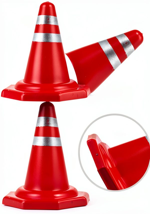 Toddmomy Traffic Sign Model Mini Plastic Road Cone for Kids-7