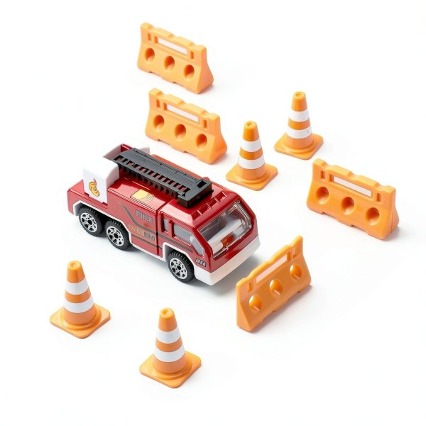 Mini Traffic Cones Veemoon Sturdy Plastic Kids Toy Set 30 Pieces-4