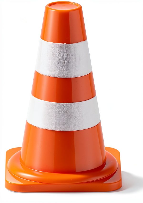 jojofuny Miniature Traffic Cone Set for Kids Educational Toy 2.5x1 cm-2