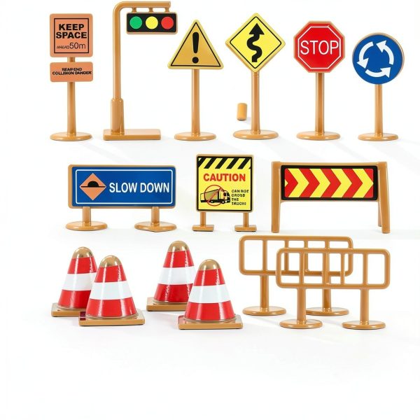 Kids Traffic Sign Toy by jarbins Compact Durable Plastic Road Sign-2