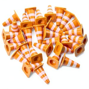 Mini Traffic Cones Homoyoyo Educational Toy Set 6 Pack Compact Durable-0