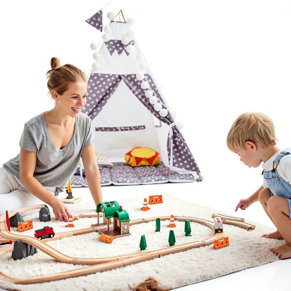TEHAUX Mini Traffic Cones and Fences Set Educational Play Toy 14+-7