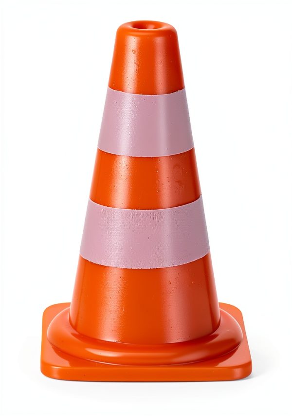 Mini Traffic Cones Set by VOSAREA 7 ABS Road Sign Toys for Kids-1