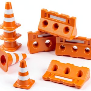 TEHAUX Mini Traffic Cones and Fences Set Educational Play Toy 14+-0