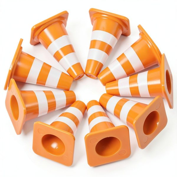 Mini Traffic Cones Homoyoyo Educational Toy Set 6 Pack Compact Durable-6