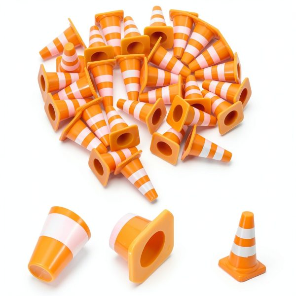 Mini Traffic Cones Homoyoyo Educational Toy Set 6 Pack Compact Durable-4