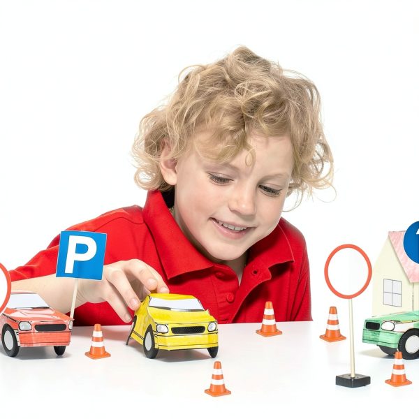 jojofuny Miniature Traffic Cone Set for Kids Educational Toy 2.5x1 cm-3
