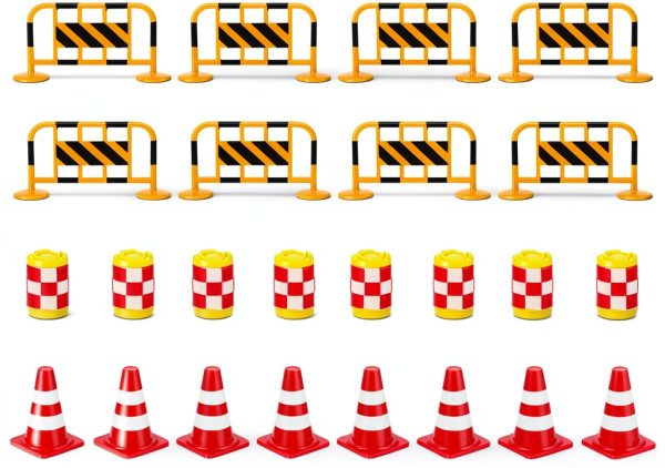 Mini Traffic Signs Set OFFIGAM ABS Educational Road Sign Kit for Kids-0