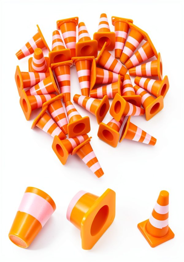 Wakauto Mini Traffic Safety Set – 5 Cones, Signs & Barricades for Kids-7