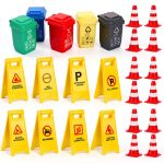 Mini Traffic Signs Playset IMIKEYA Road Safety Toy Realistic Props-0