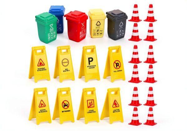 Mini Traffic Signs Playset IMIKEYA Road Safety Toy Realistic Props-0