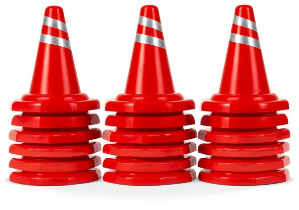 Toddmomy Traffic Sign Model Mini Plastic Road Cone for Kids-8