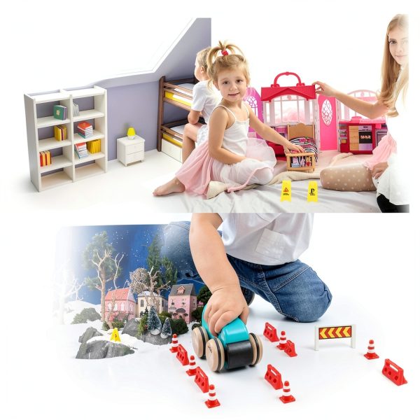 Mini Traffic Signs Playset IMIKEYA Road Safety Toy Realistic Props-6