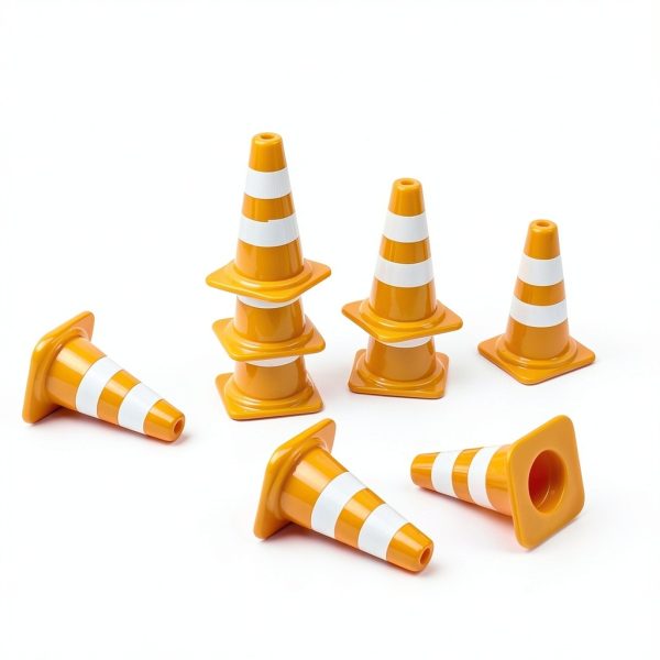 jojofuny Miniature Traffic Cone Set for Kids Educational Toy 2.5x1 cm-5