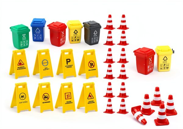 Mini Traffic Signs Playset IMIKEYA Road Safety Toy Realistic Props-8