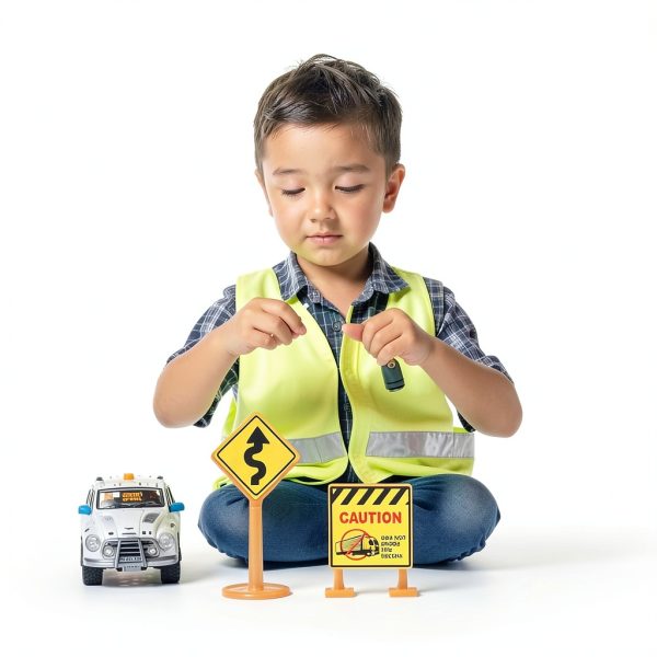 Kids Traffic Sign Toy by jarbins Compact Durable Plastic Road Sign-4