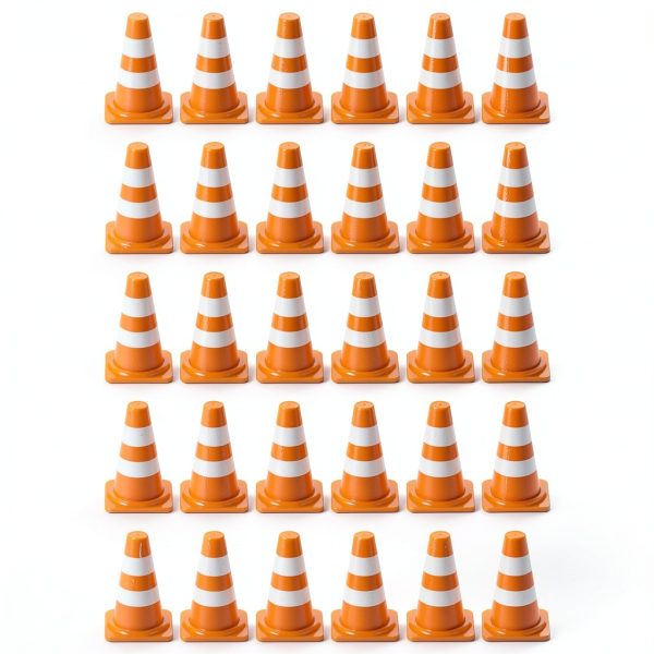 Mini Traffic Cones Homoyoyo Educational Toy Set 6 Pack Compact Durable-8