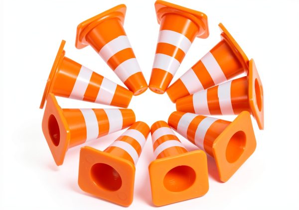 Wakauto Mini Traffic Safety Set – 5 Cones, Signs & Barricades for Kids-8