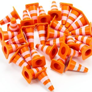 Wakauto Mini Traffic Safety Set – 5 Cones, Signs & Barricades for Kids-0