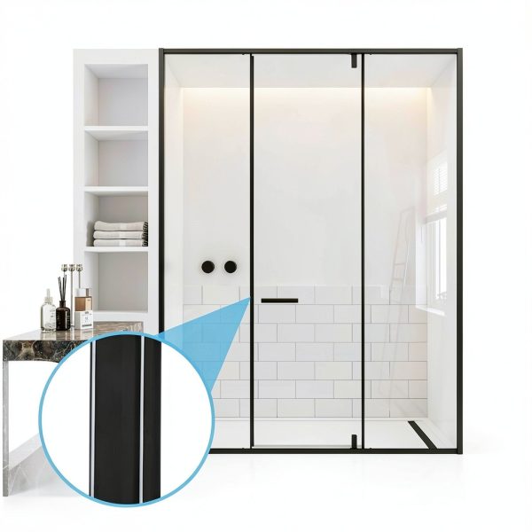 CHUNNIAO Magnetic Strips for Shower Door 3/8" x 1/8" 13ft Black-5