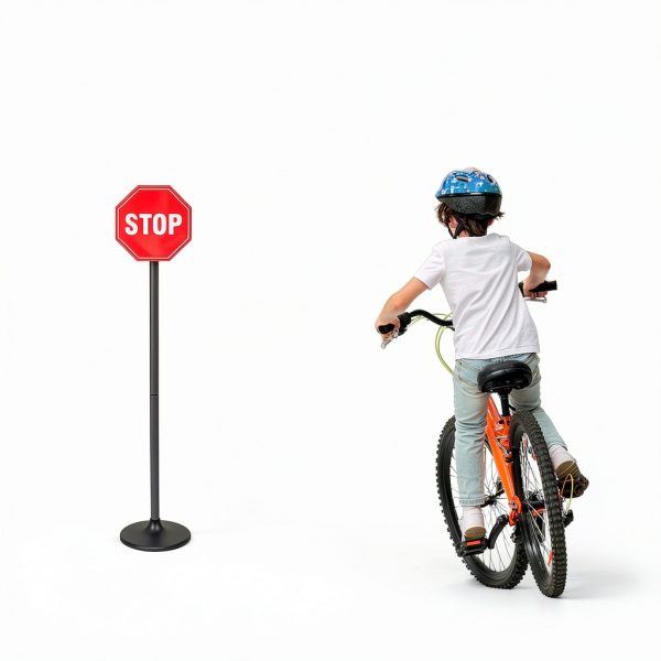Attatoy Large Traffic Signs Playset 32pc Set with 42in Light Up Sign-7