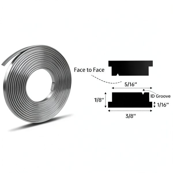CHUNNIAO Magnetic Strips for Shower Door 3/8" x 1/8" 13ft Black-2