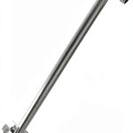 SparkPod 11" Solid Brass Shower Head Extension Arm - Flexible Height & Angle Adjustable Shower Arm Extension for Rain Showerheads with Sturdy Lock - Universal Pipe Connection (Luxury Polished Chrome)-0