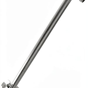 SparkPod 11" Solid Brass Shower Head Extension Arm - Flexible Height & Angle Adjustable Shower Arm Extension for Rain Showerheads with Sturdy Lock - Universal Pipe Connection (Luxury Polished Chrome)-0