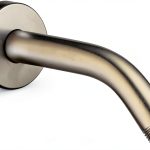 Shower Arm BRIGHT SHOWERS 6" Brass Wall Mount Brushed Nickel-0