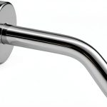 NearMoon Shower Arm with Flange, Made of 304 Stainless Steel Shower Extension Extender Pipe, Wall-Mounted for Fixed Bathroom Showerhead, Never Rust (6 Inch, Chrome Finish)-0