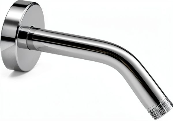 NearMoon Shower Arm with Flange, Made of 304 Stainless Steel Shower Extension Extender Pipe, Wall-Mounted for Fixed Bathroom Showerhead, Never Rust (6 Inch, Chrome Finish)-0